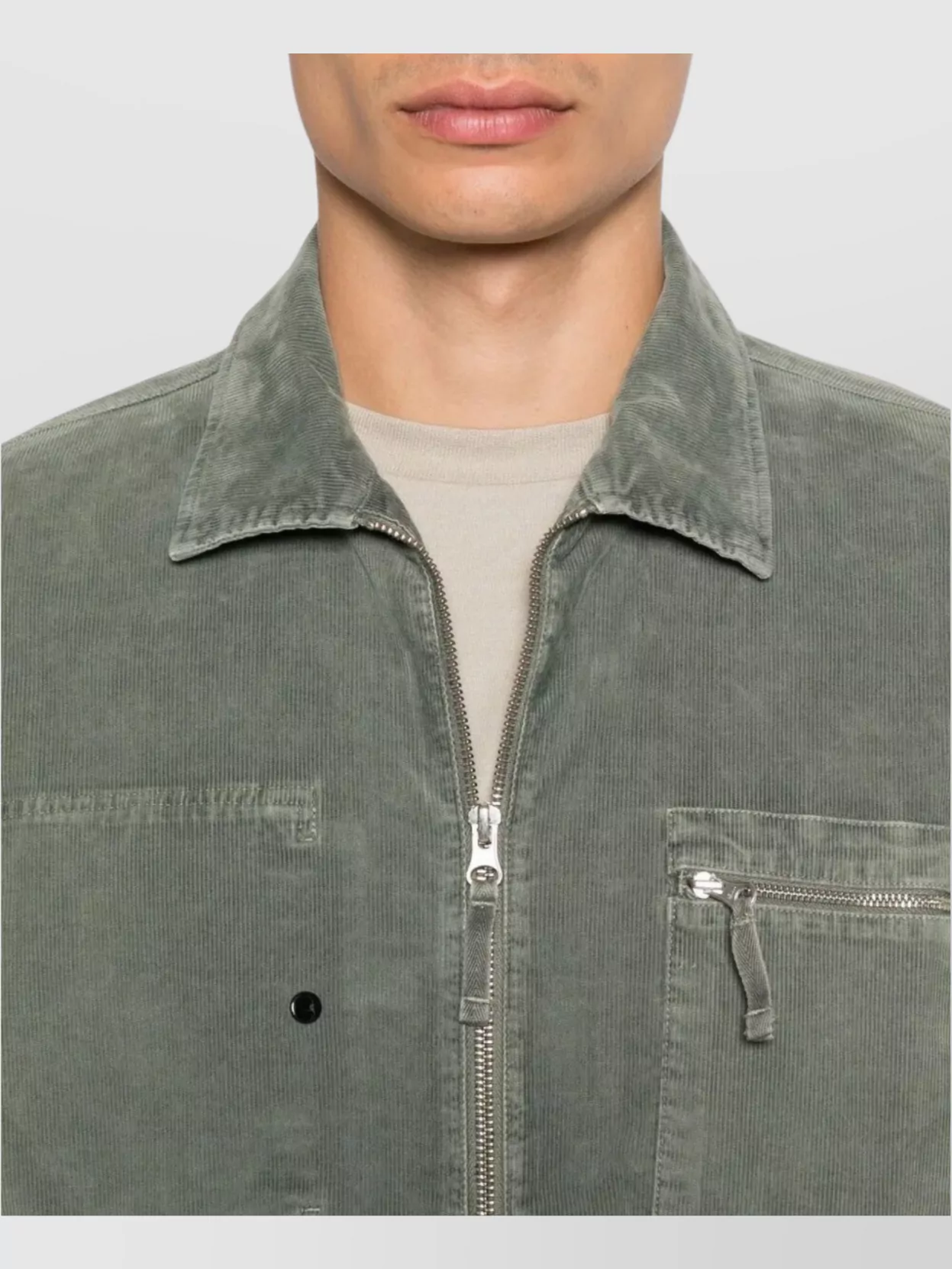 C.p. Company Zipped Overshirt Chest Pockets