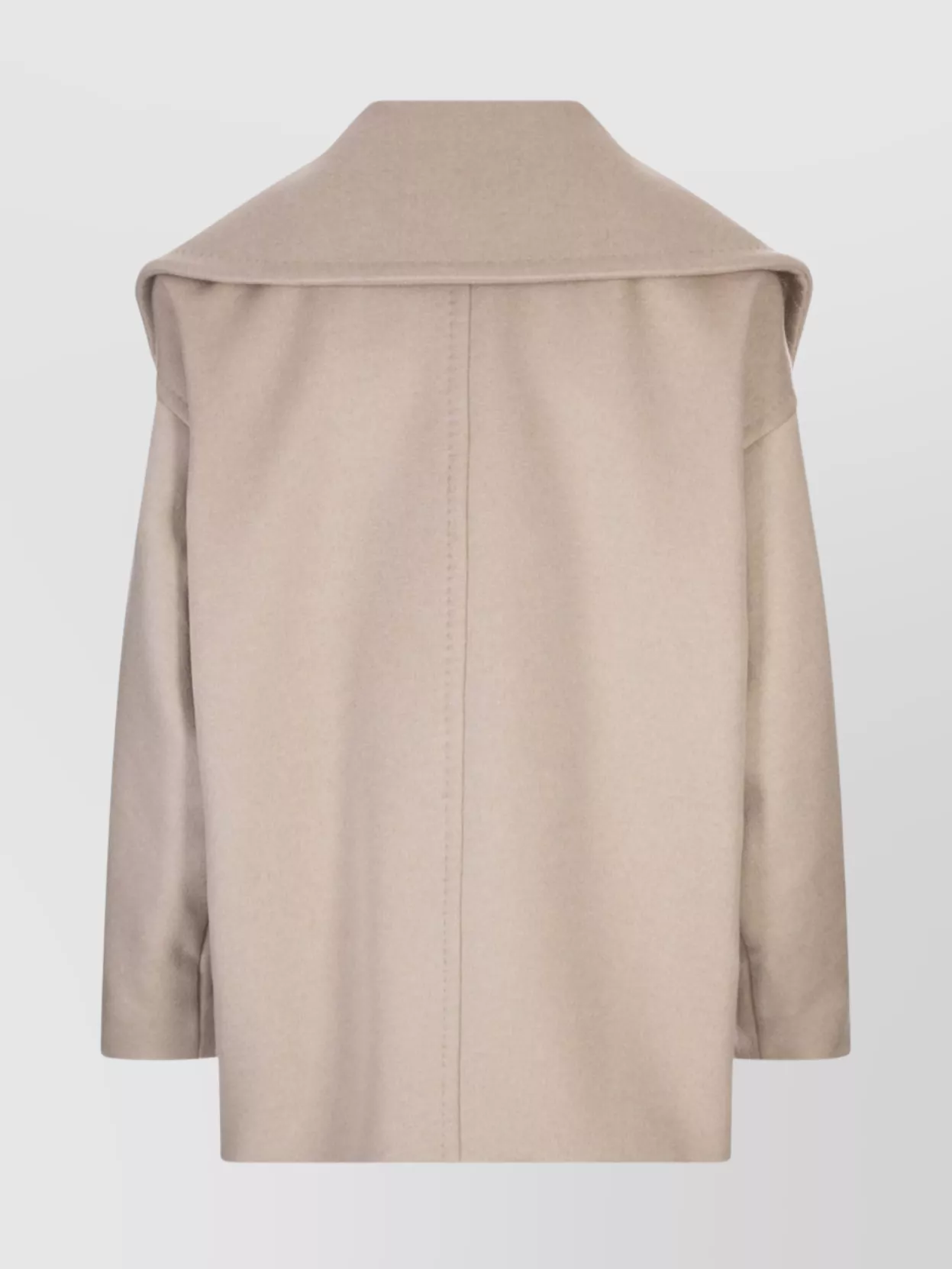 Max Mara Oversized Pea Coat With Braided Leather Buttons