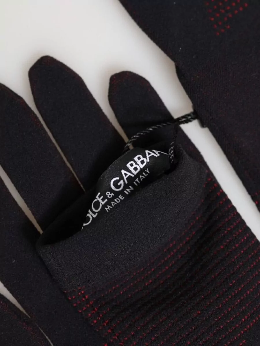 Dolce&Gabbana Cotton Logo-Print Gloves