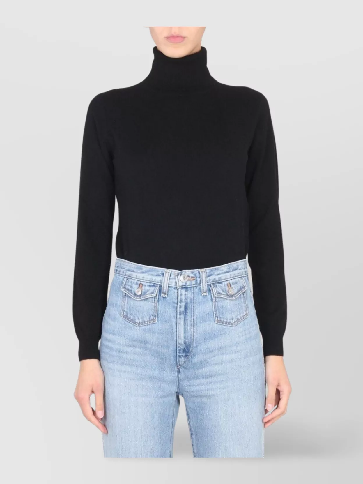 Ballantyne Cross-Neck Ribbed Turtleneck Shirt