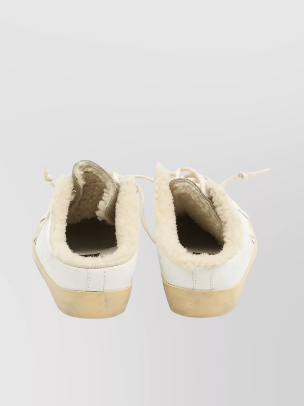 Golden Goose Superstar Sneakers In White Suede And Leather In Neutral