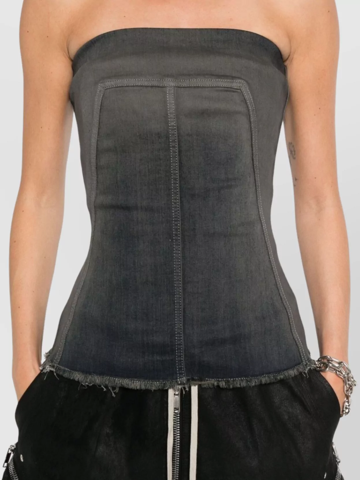 Rick Owens Strapless Panel Detailing Top