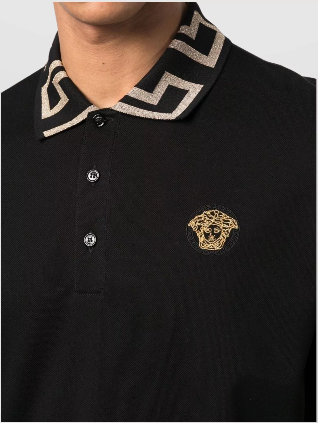 Versace Cotton Polo Shirt Logo