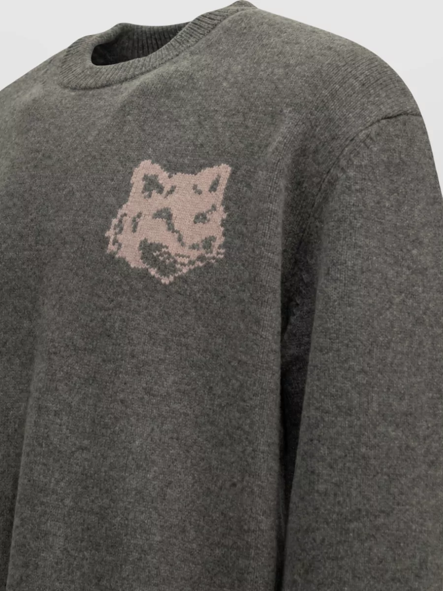 Maison Kitsuné Wool Crew-Neck Sweater