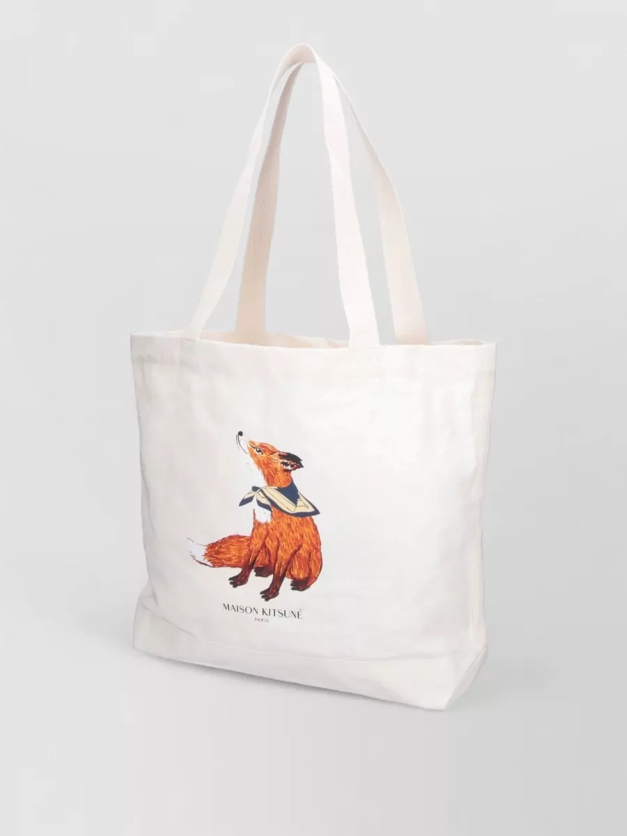 Maison Kitsuné Cotton Printed Tote Bag