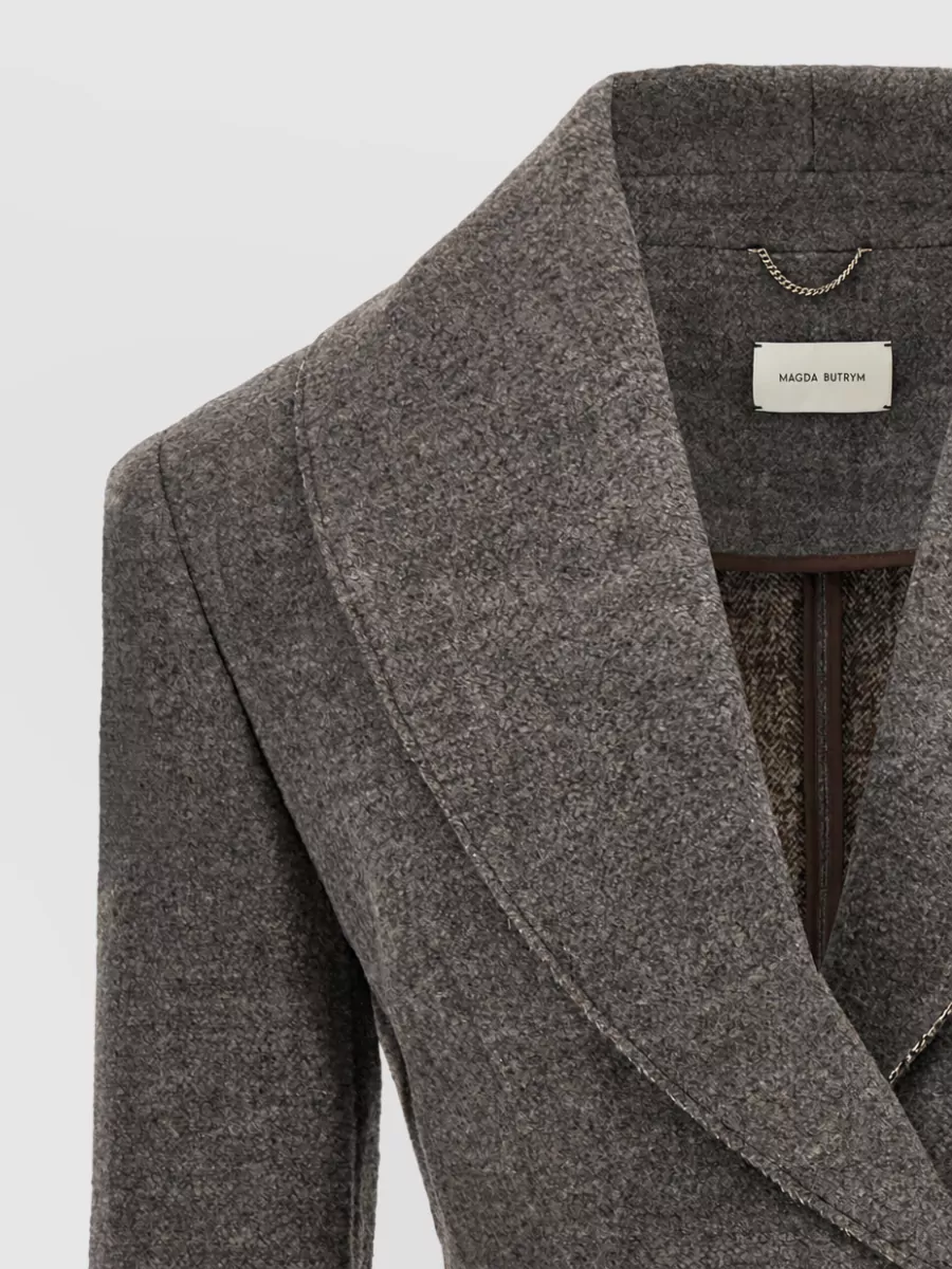 Magda Butrym cashmere wool single breasted coat