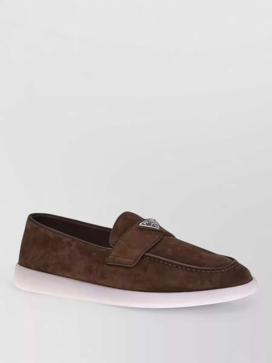 Prada suede loafers