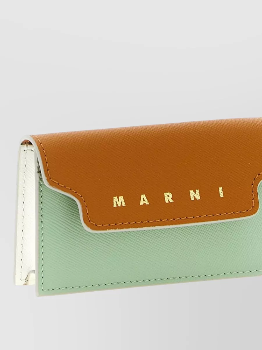 Marni Logo Business Card Holder Snap Button