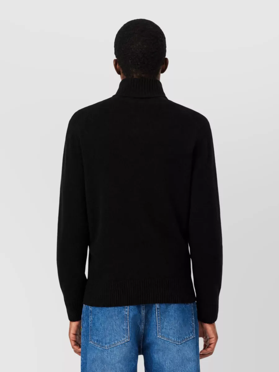 Lacoste Wool Zip Turtleneck Jumper