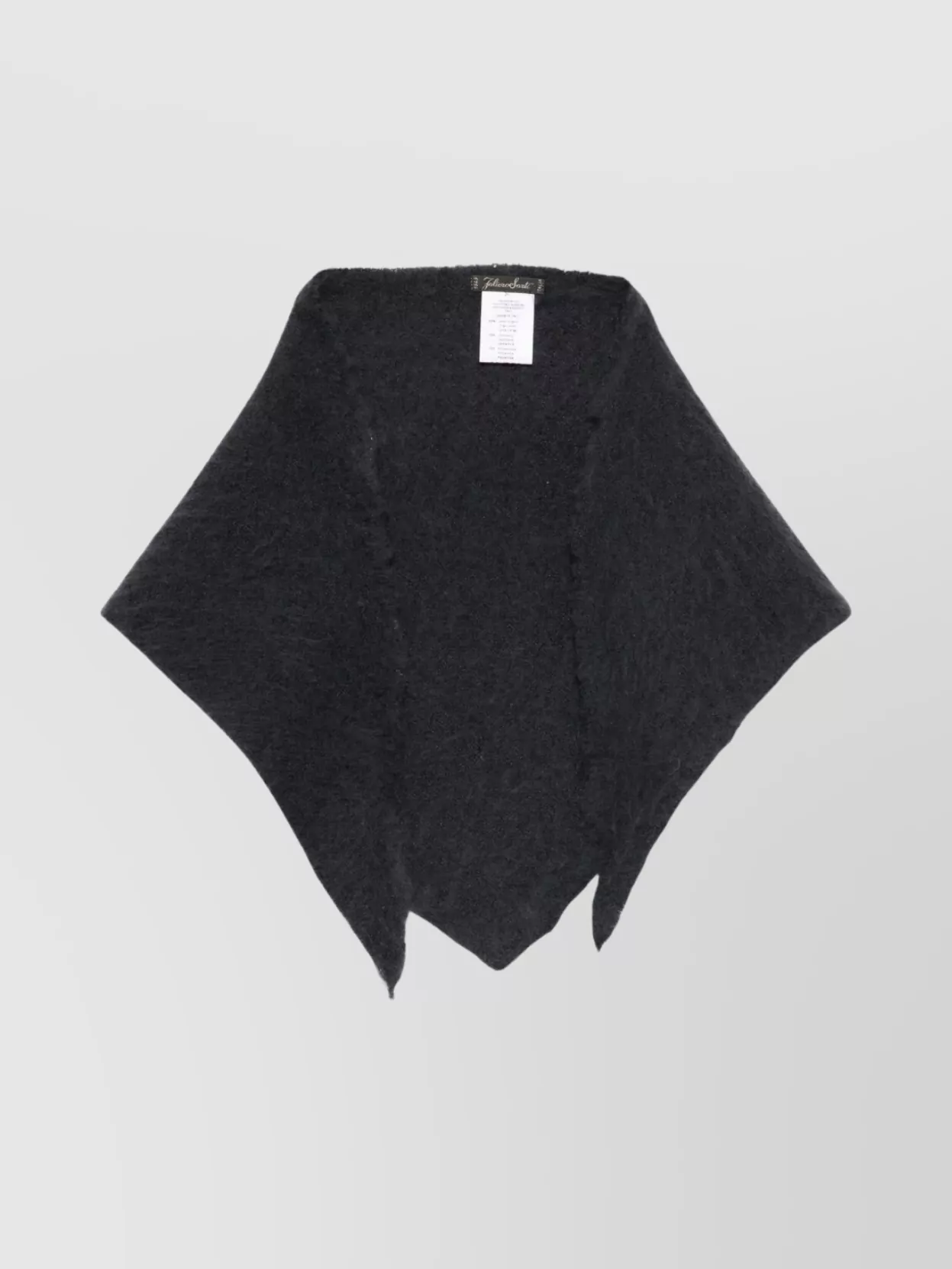 Faliero Sarti Cashmere And Wool Wraparound Scarf In Black