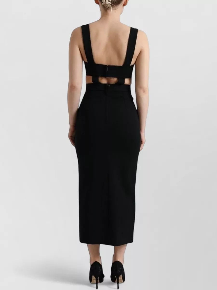 Dolce&Gabbana Cutout Sleeveless Bodycon Midi Dress