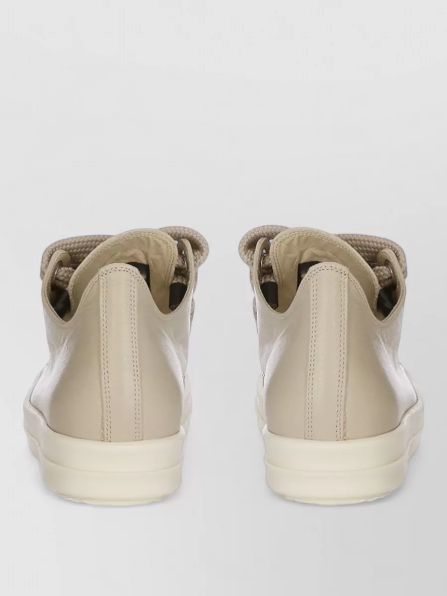 Rick Owens Leather Low-Top Sneakers