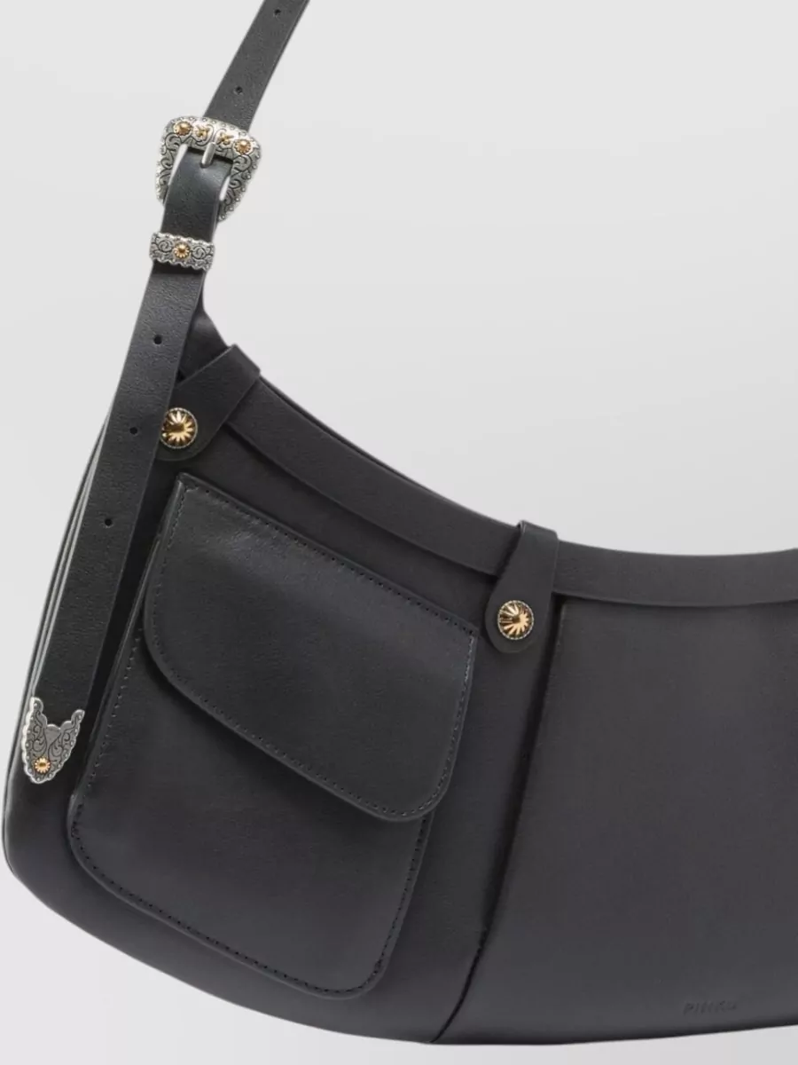 Pinko Large Leather Shoulder Bag