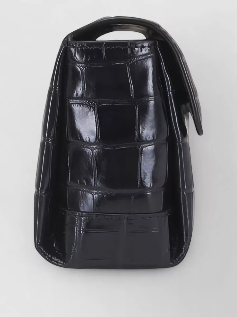 Totême Crocodile Embossed Leather Clutch