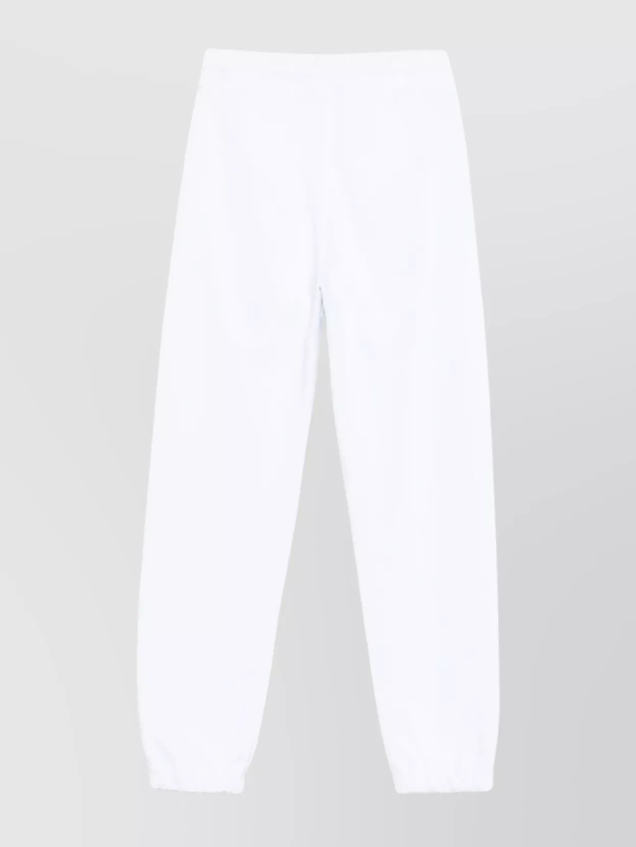 Msgm Sweatpants With Elastic Cuffs And Waistband In White