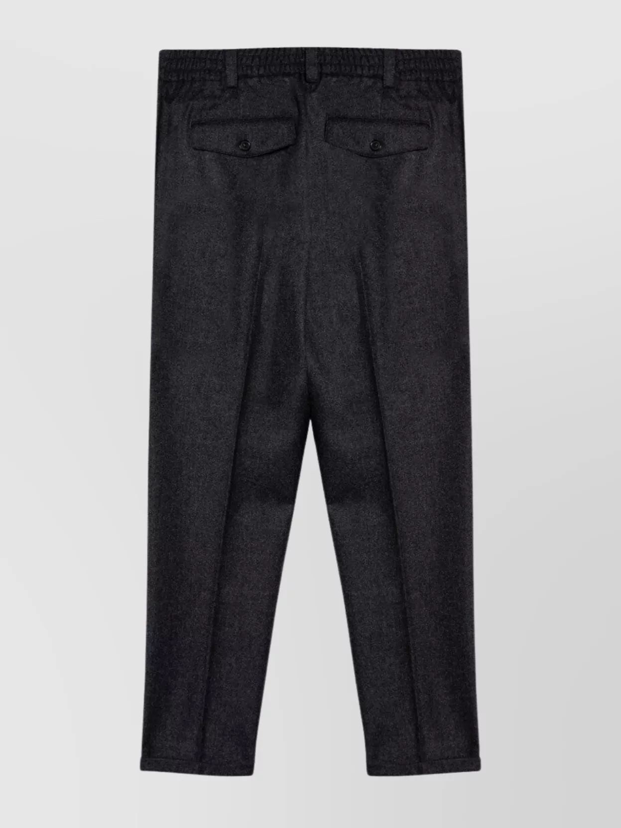 Pt Torino Grey Wool Trousers Exuding Rebel Attitude In Black