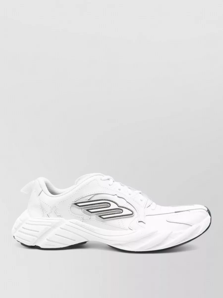 Balenciaga Leather Low-Top Lace-Up Sneakers
