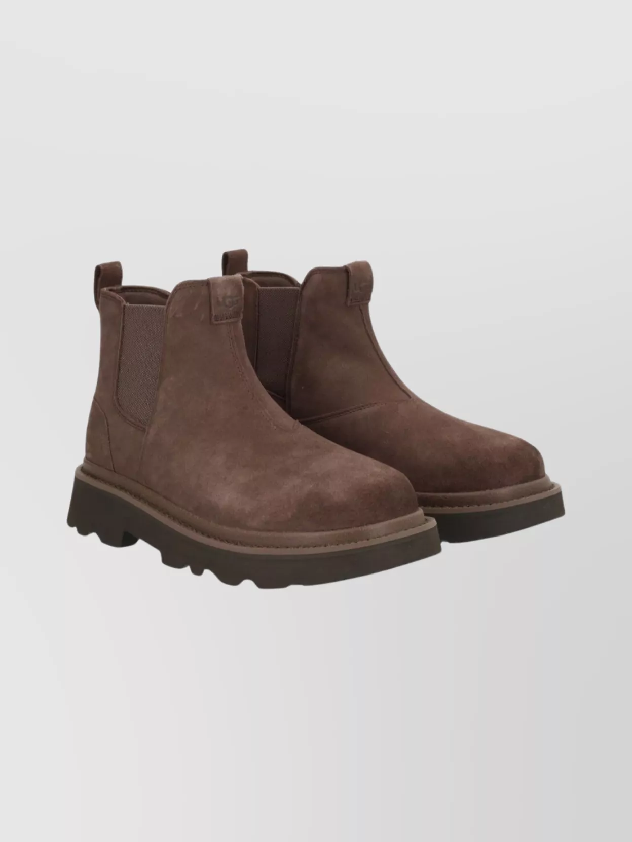 Ugg Chunky Sole Round Toe Boots With Pull Tab