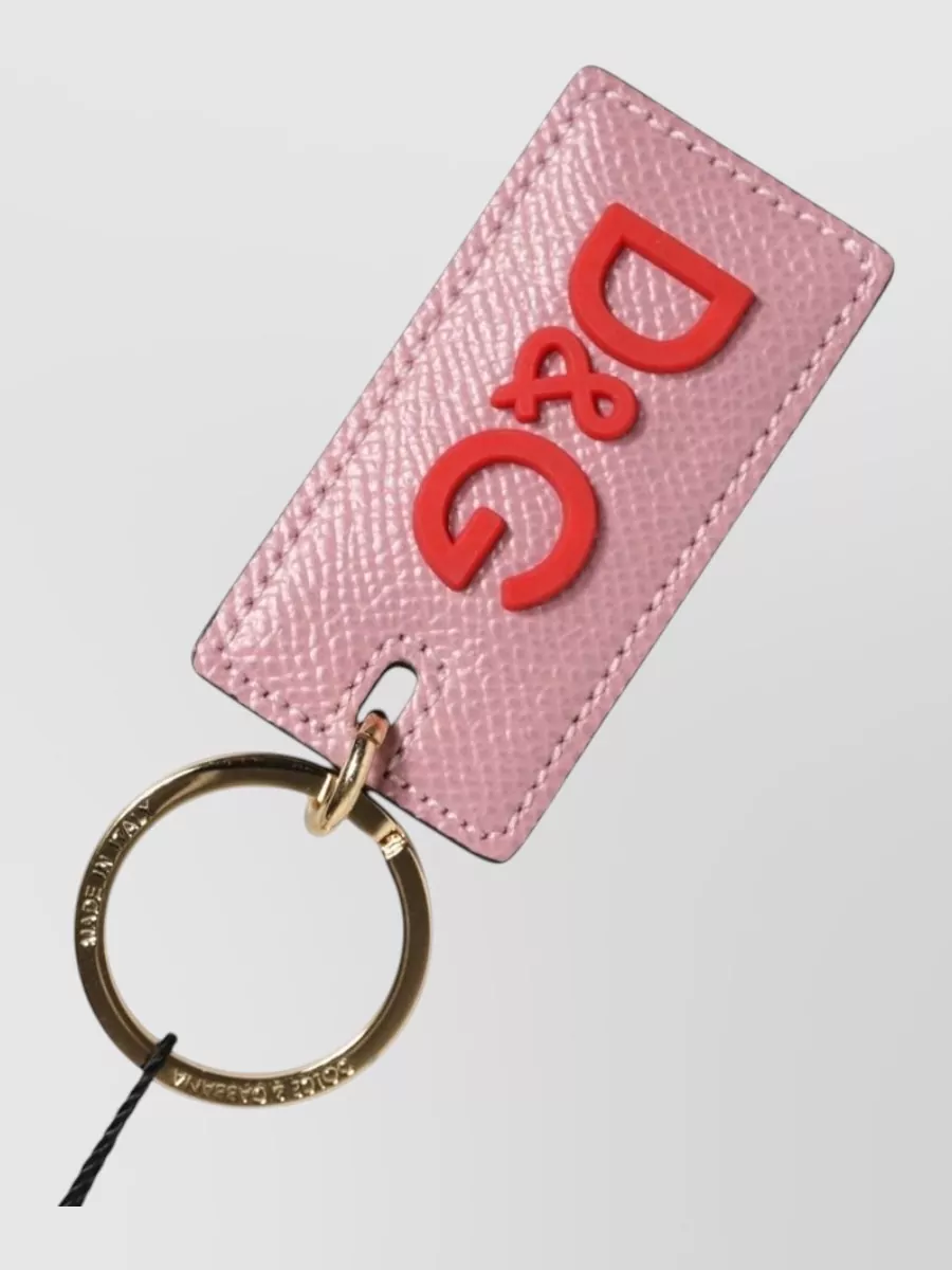 Dolce&Gabbana leather logo keyring