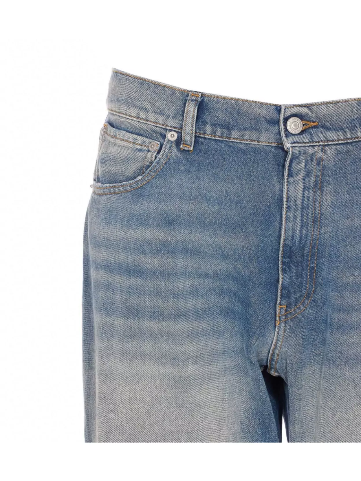 Mm6 Maison Margiela Faded Denim Jeans Five-Pocket Design