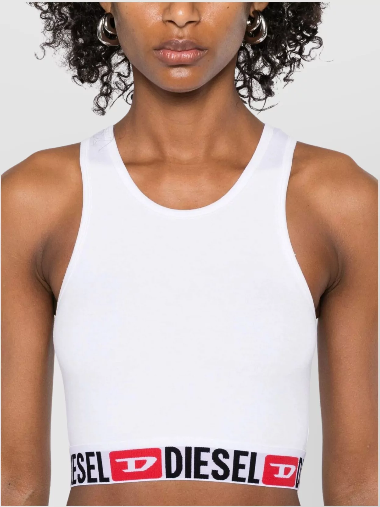 Diesel Sandra-D-Core Sleeveless Racerback Crop Top