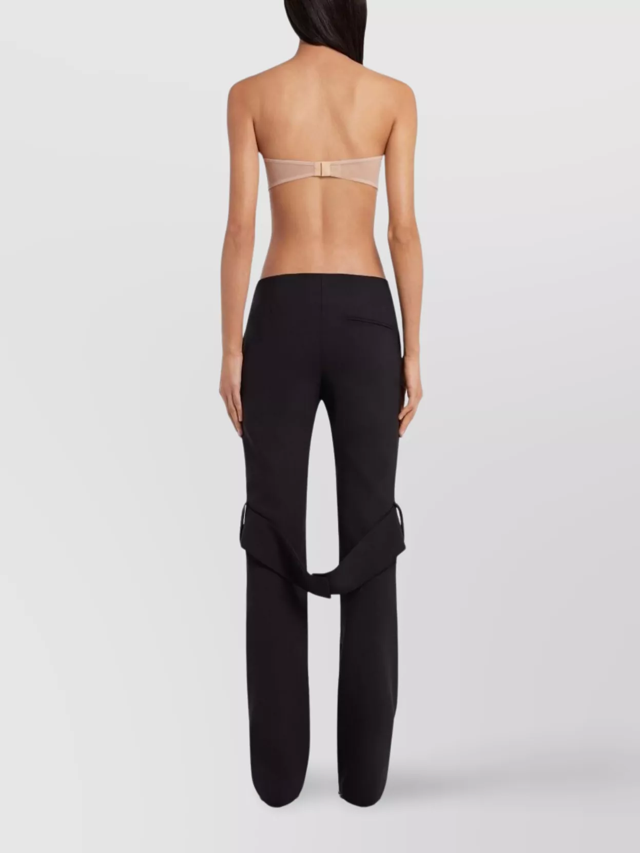 Courrèges Sleeveless Belted Flared High Waist Top