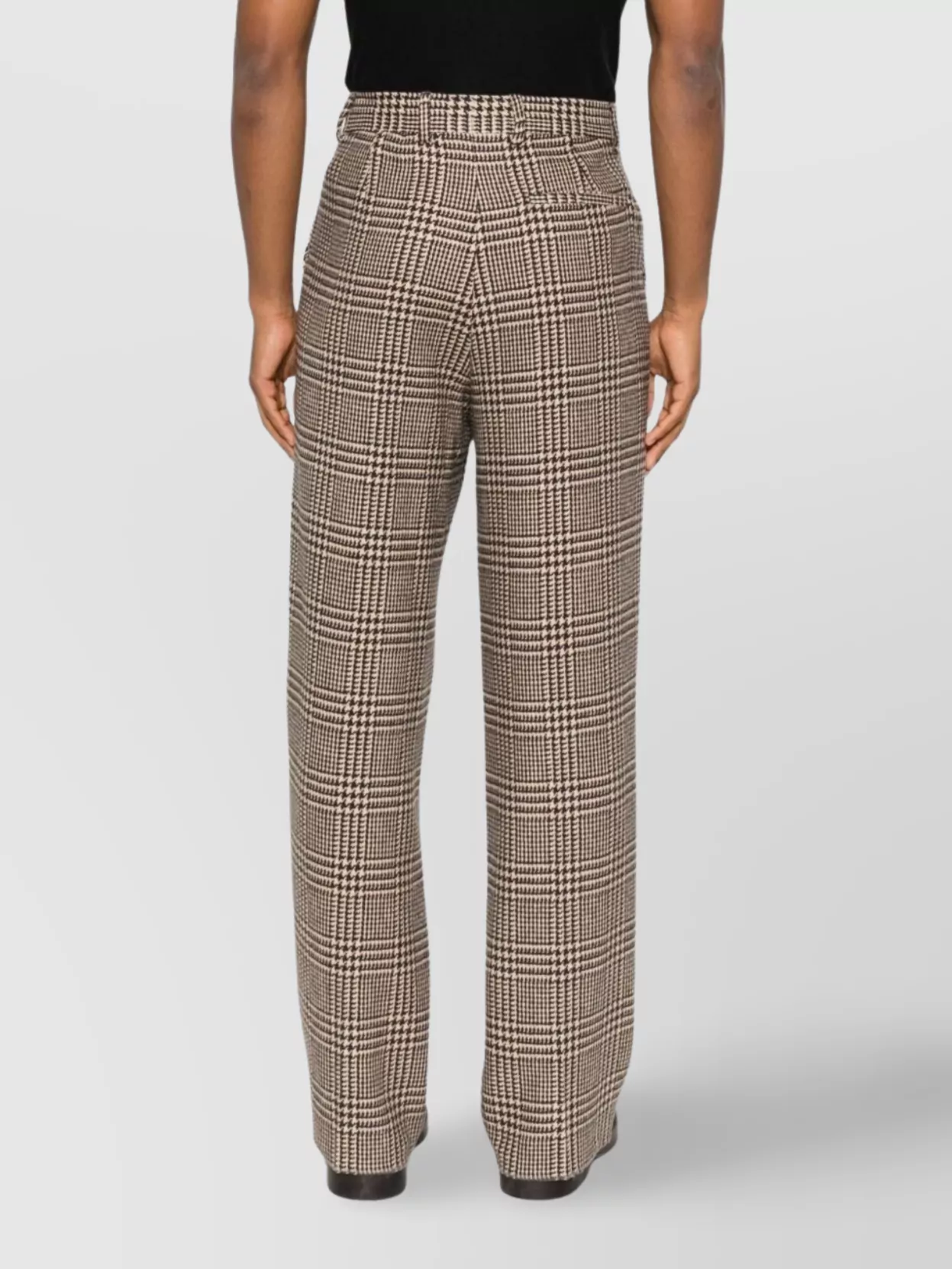 Emporio Armani High Waist Wide-Leg Trousers With Button Accents