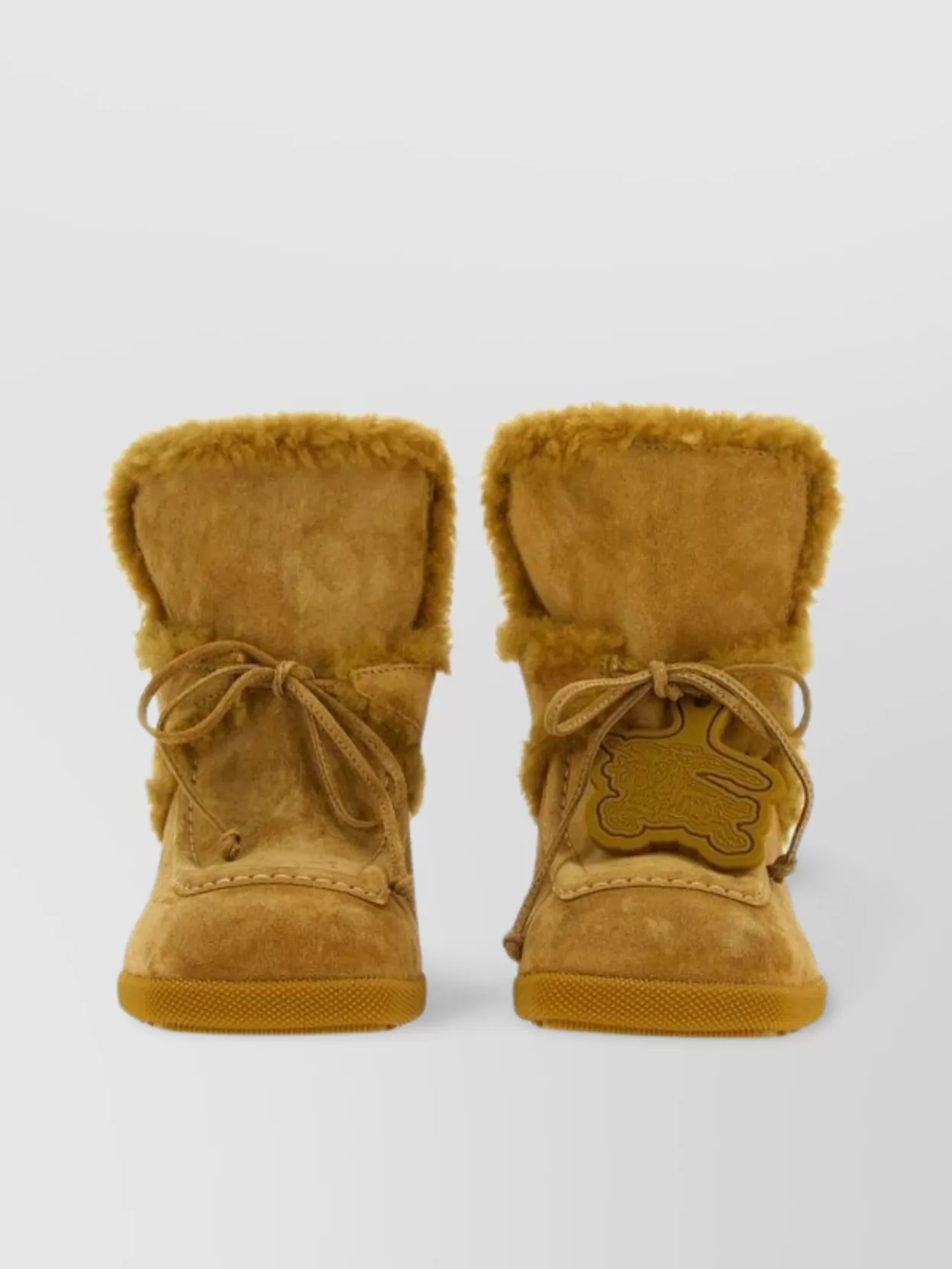 Burberry Highland 90 Mule With Faux Fur Trim