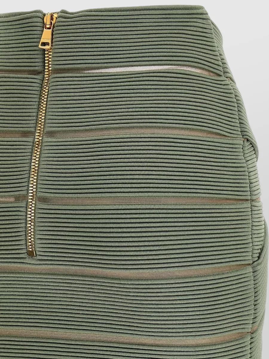 Balmain Mesh Panel Mini Skirt