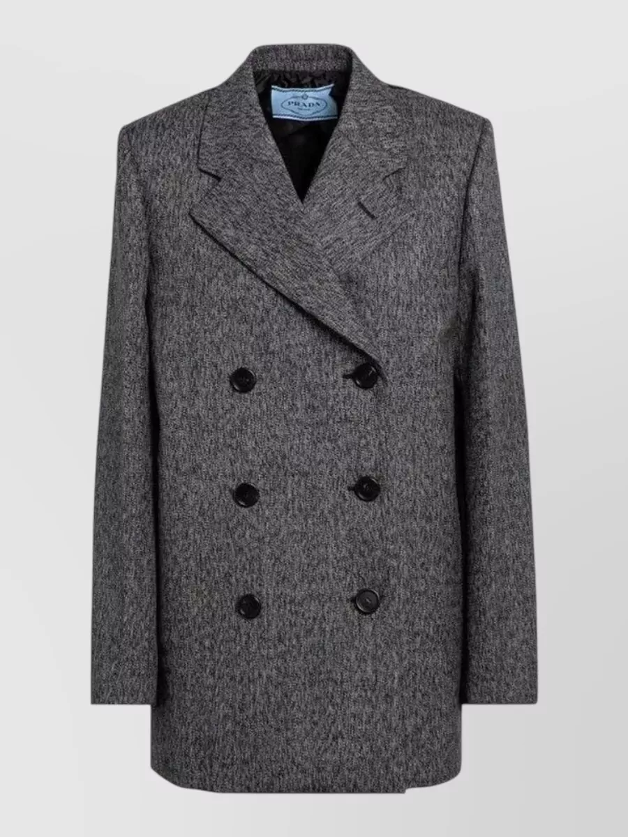 Prada double-breasted virgin wool blazer