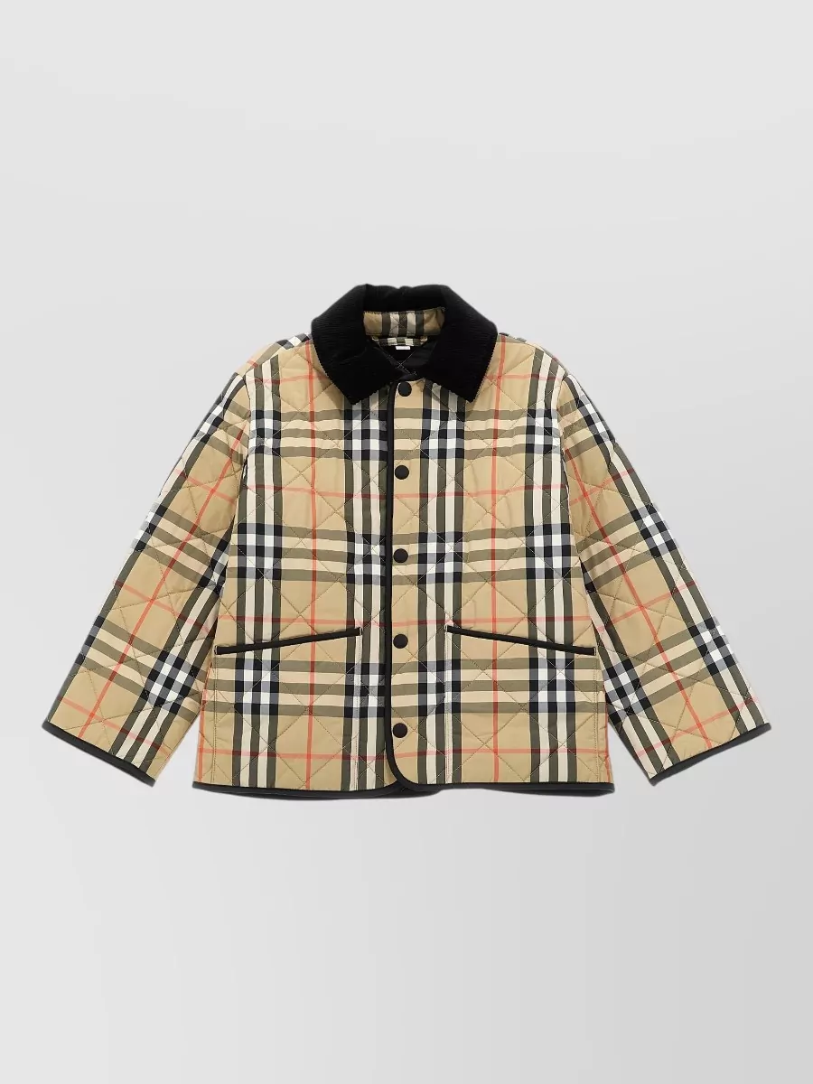 Burberry checked single-breasted coat