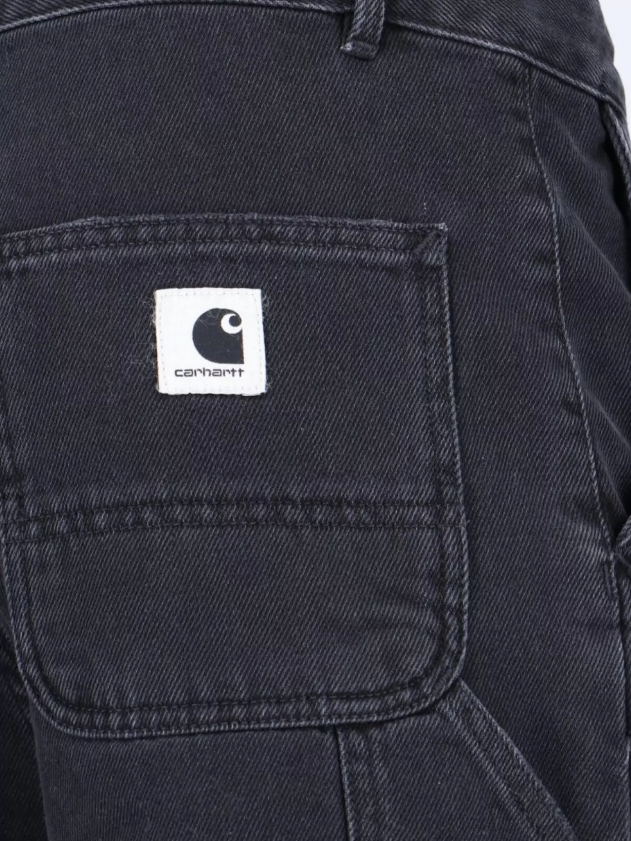 Carhartt Straight Trousers With Belt Loops And Pockets In Black