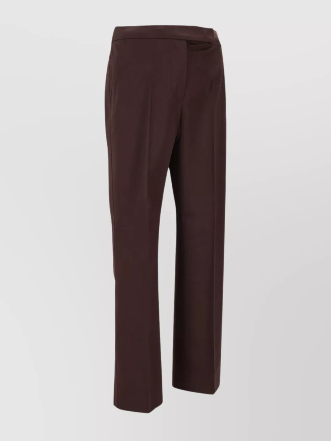 Max Mara Tailored Pleated Trousers With Pockets In Brown