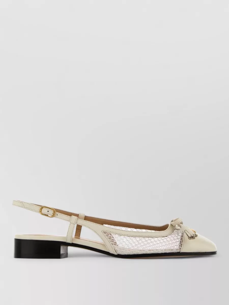 Valentino Garavani leather slingback ballerina shoes