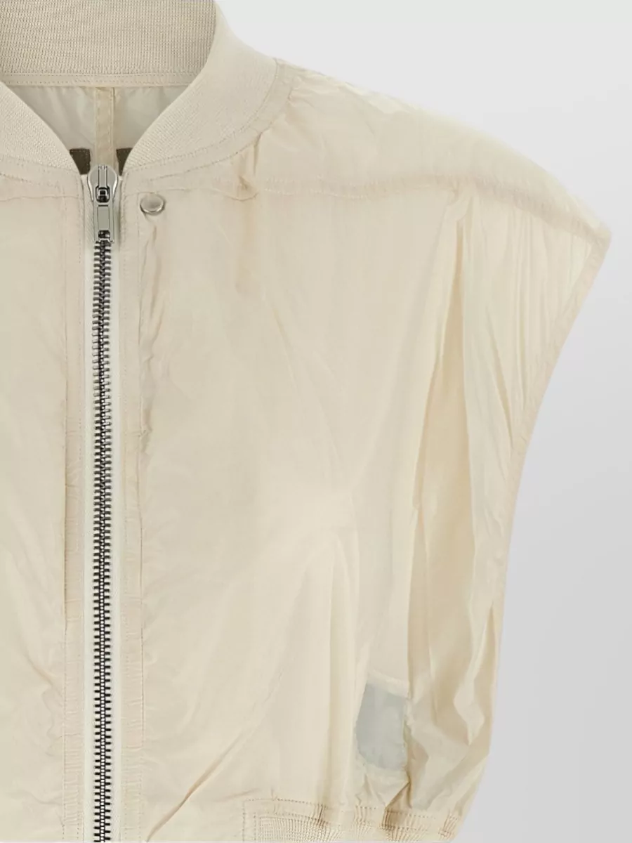 Rick Owens Drkshdw Nylon Sleeveless Cropped Bomber Jacket