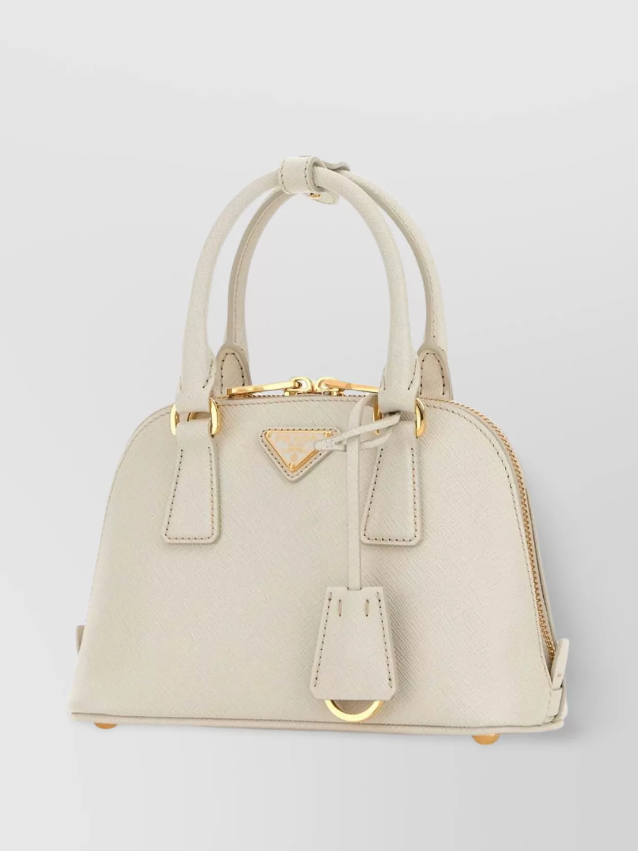 Prada Structured Shape Top Handles Gold-Tone Hardware