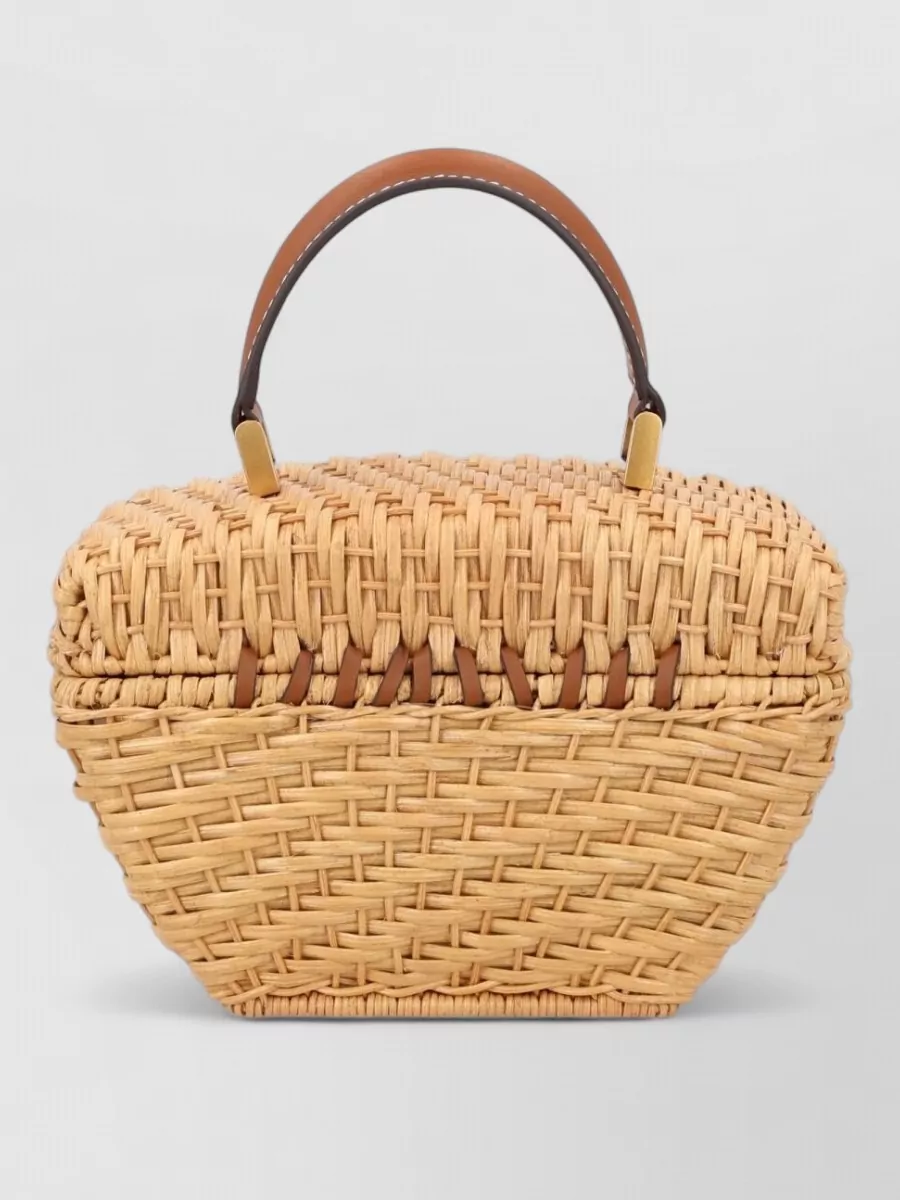 Cult Gaia mini rattan clutch bag