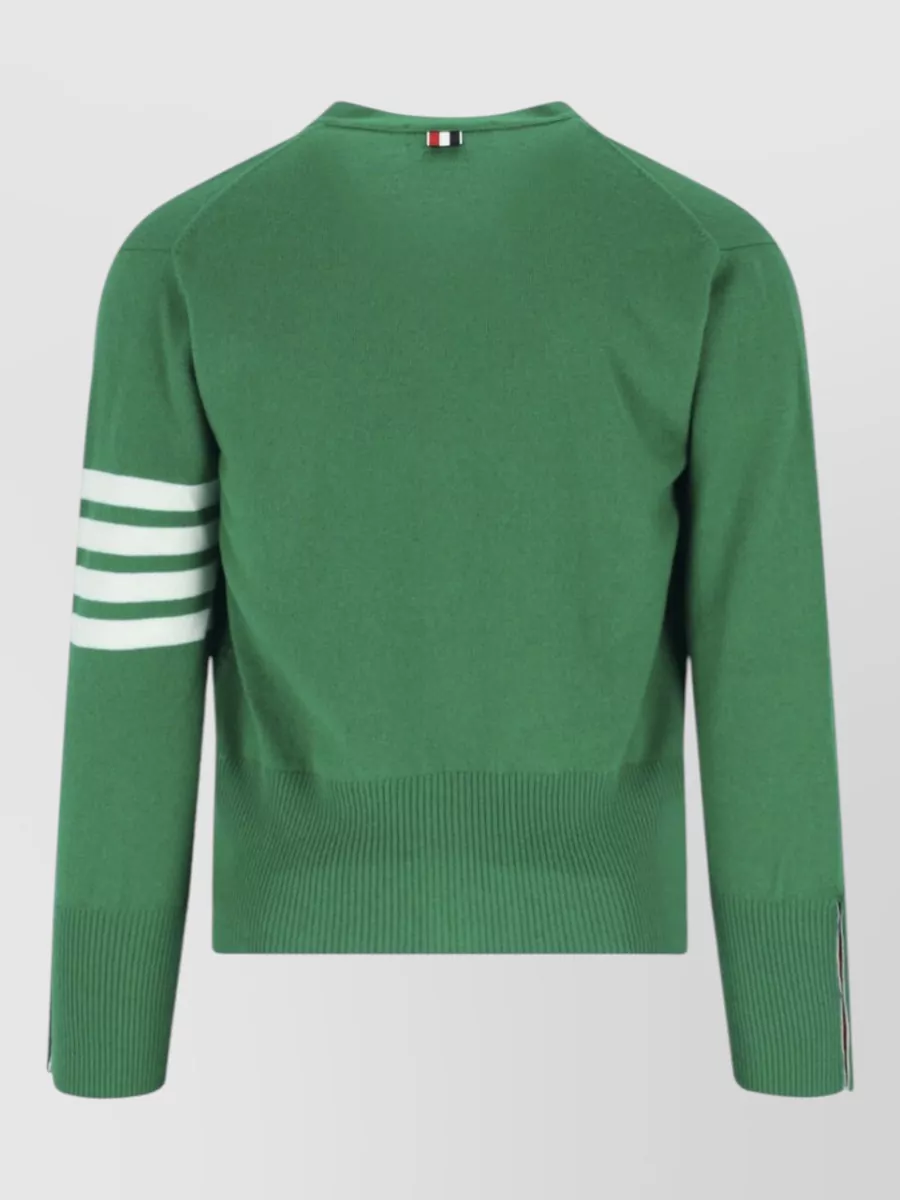 Thom Browne Cashmere V-Neck Ribbed Cardigan