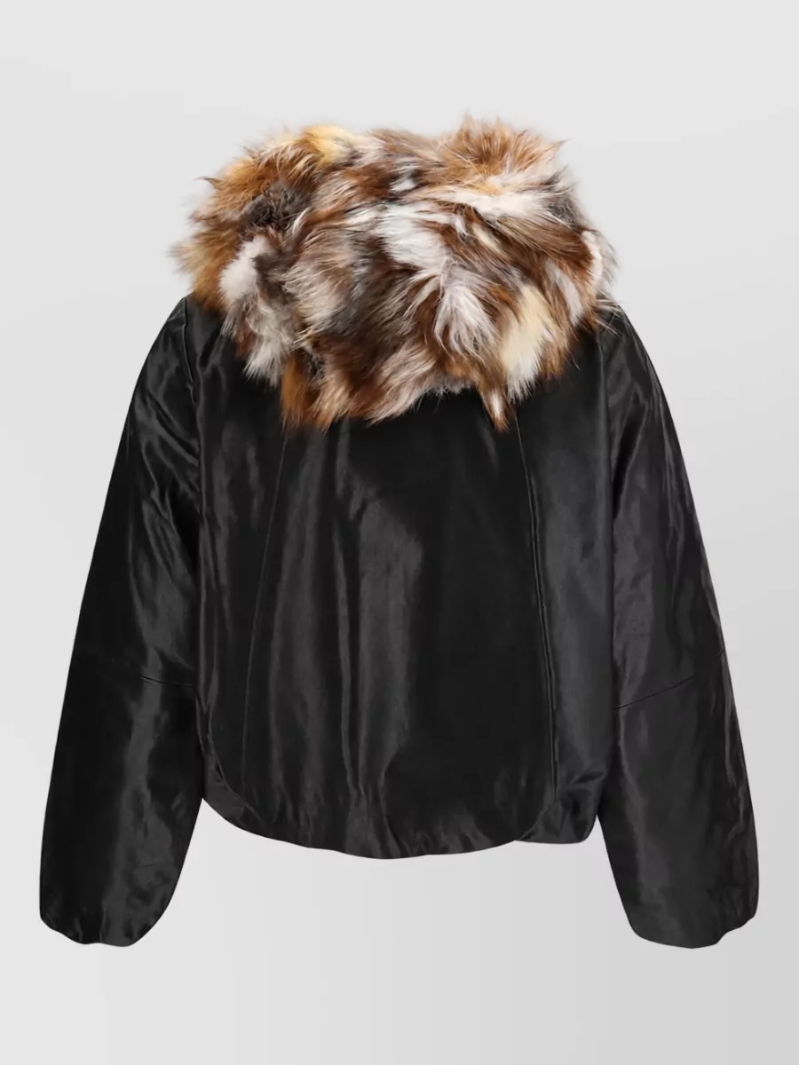Moose Knuckles Shearling Hooded Bomber Jacket