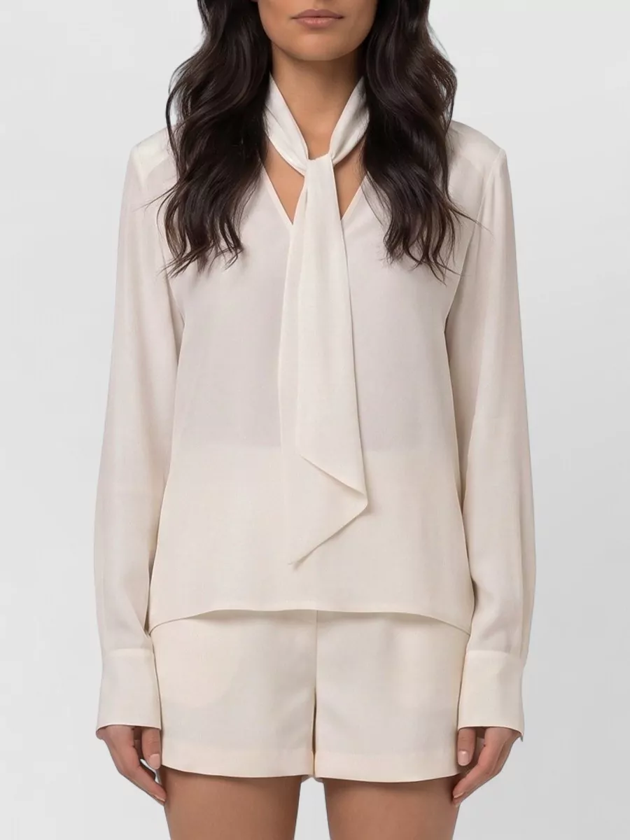 Federica Tosi silk v-neck long-sleeve blouse