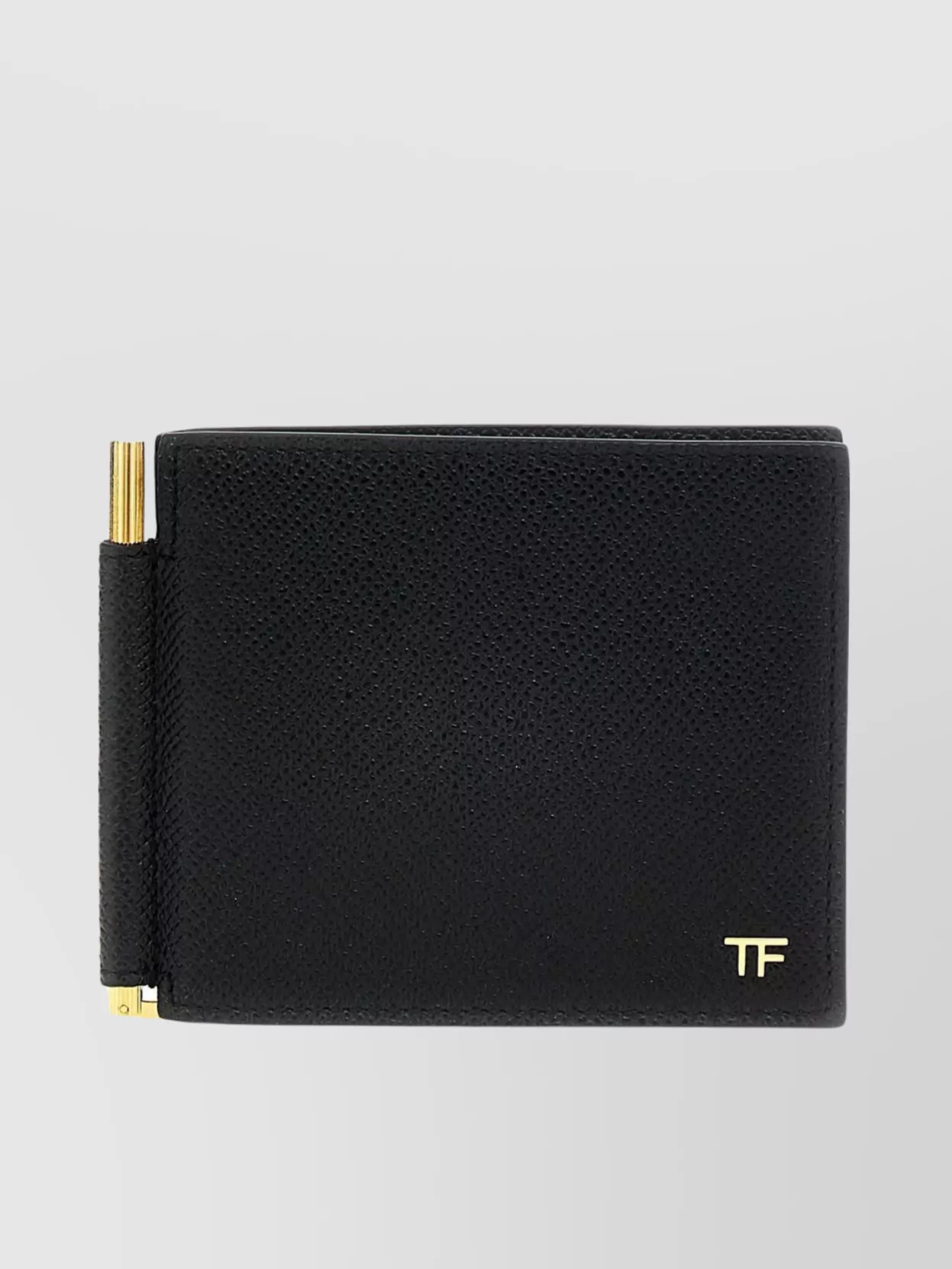 Tom Ford Folded Card Holder Textured Finish In Blue