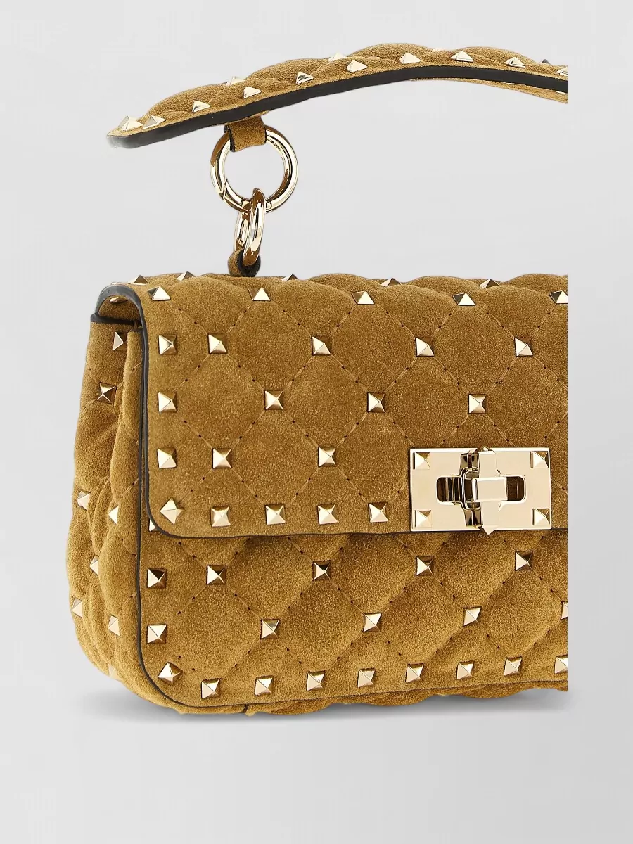 Valentino Garavani rockstud spike small leather clutch bag