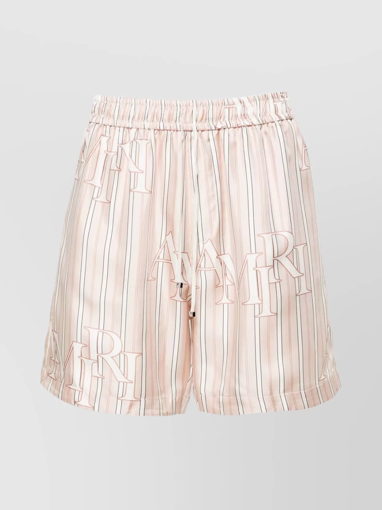 Shop Amiri Striped Elastic Waistband Shorts