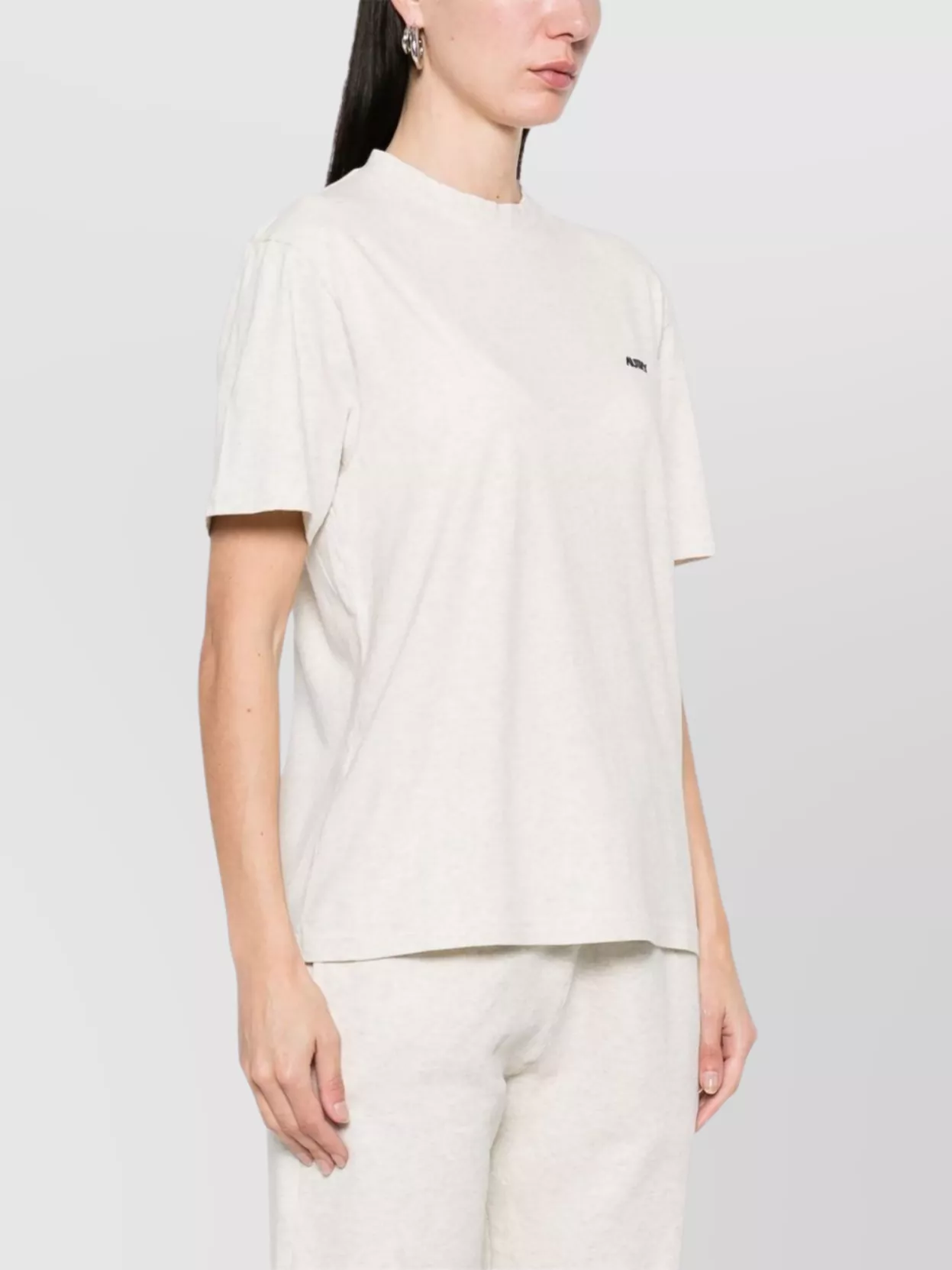 Autry Logo Crew Neck T-Shirt Straight Hem