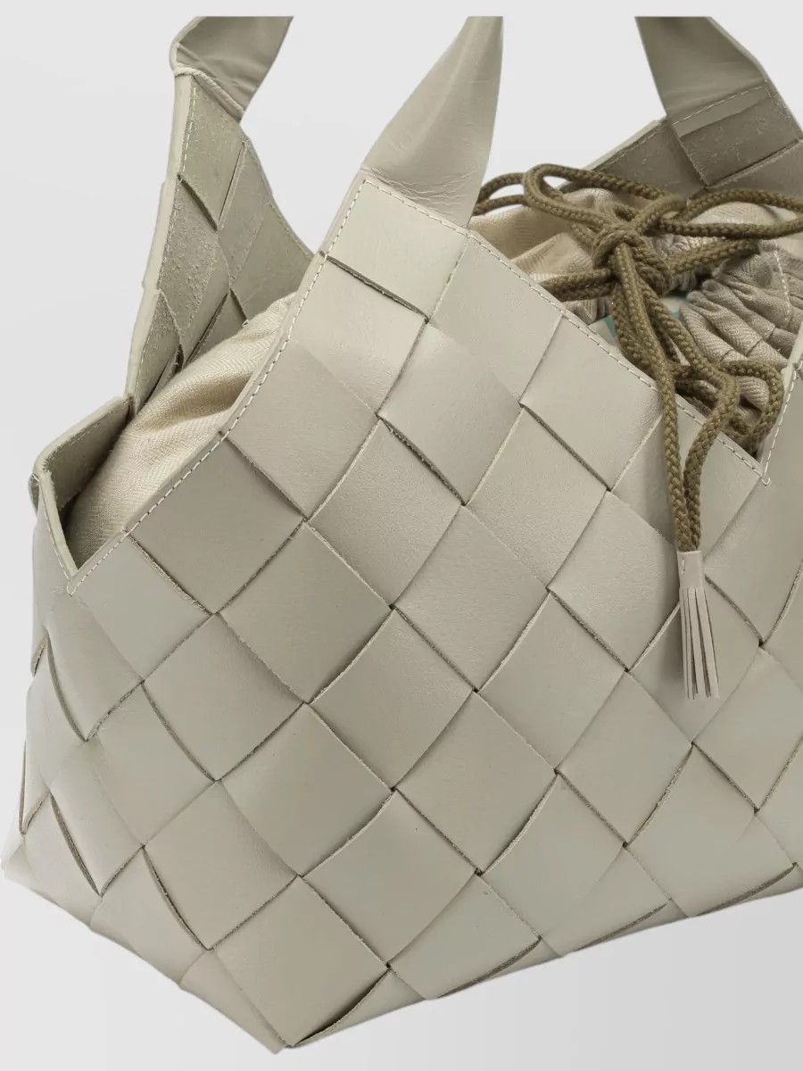 Dragon Diffusion Woven Shoulder Bag Featuring Top Handle