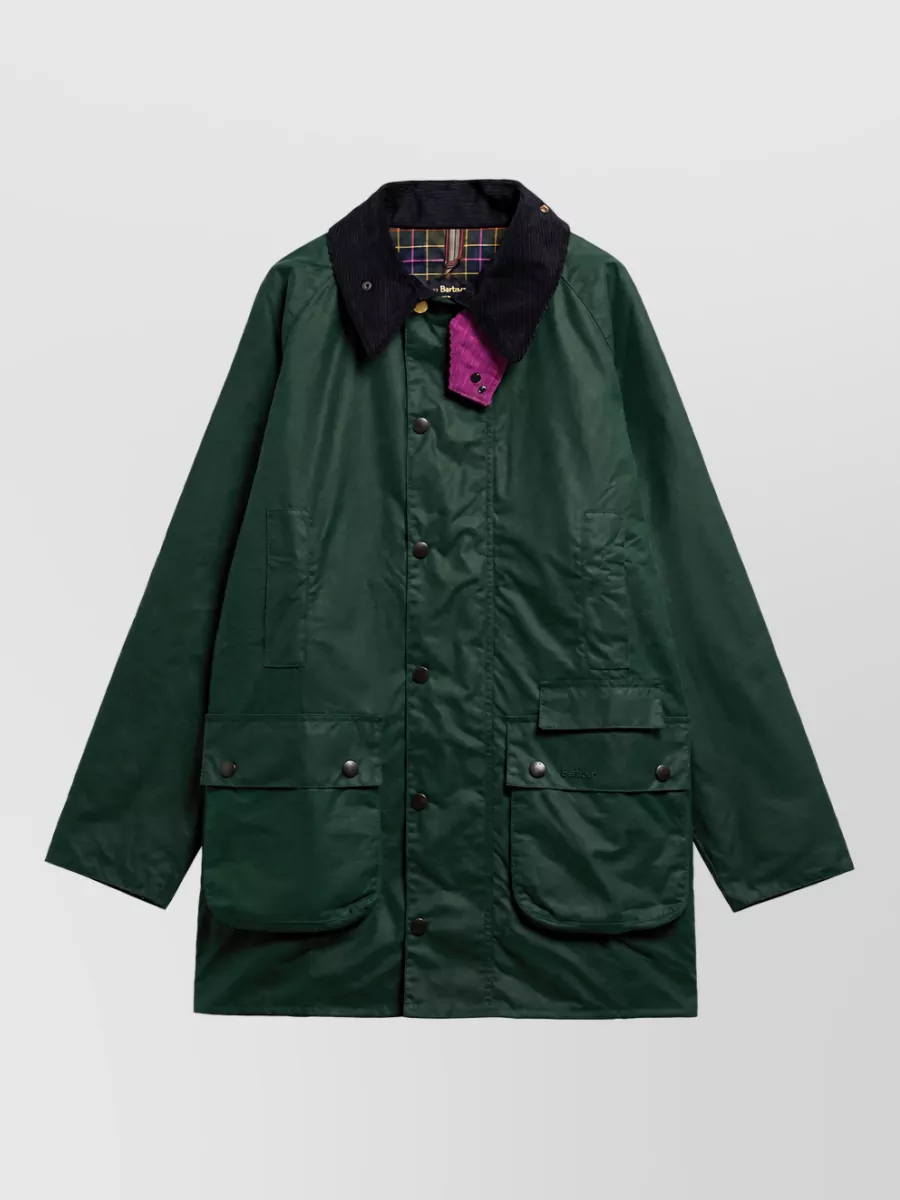 Barbour Waxed Cotton Single Breasted Coat