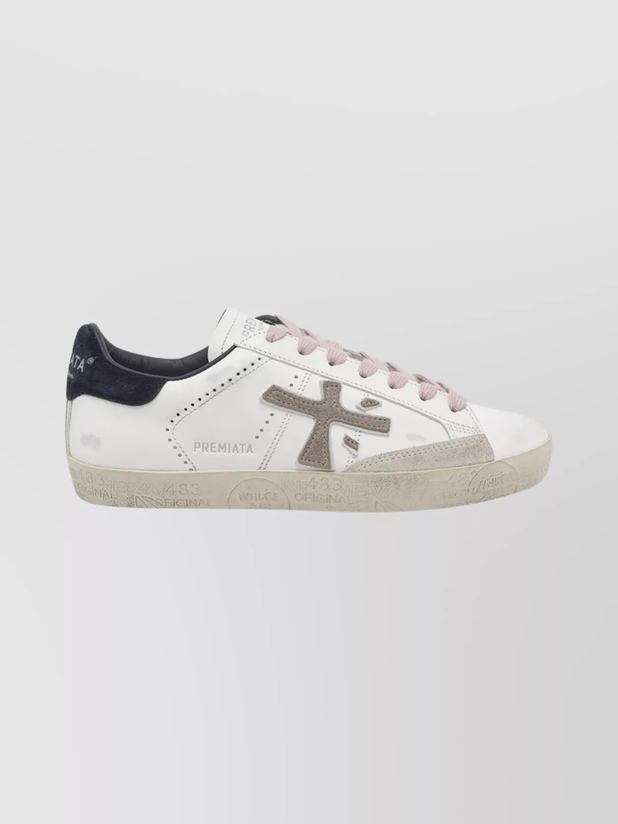 Premiata Low Top Sneakers With Round Toe Design