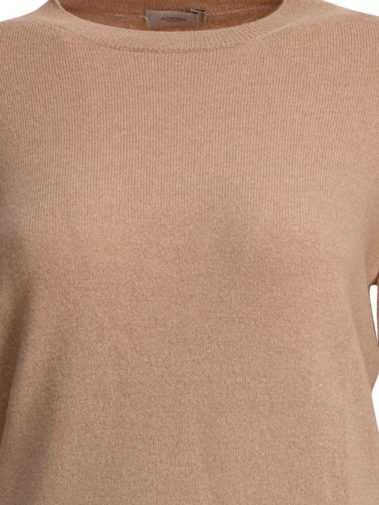 Agnona Crew Neck Knitwear With Ribbed Cuffs And Hem