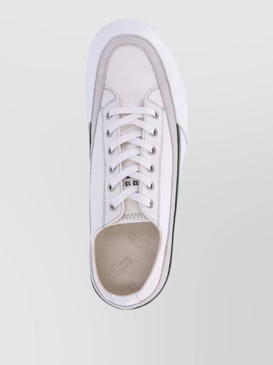 Maison Margiela Cotton Low Top Lace-Up Sneakers
