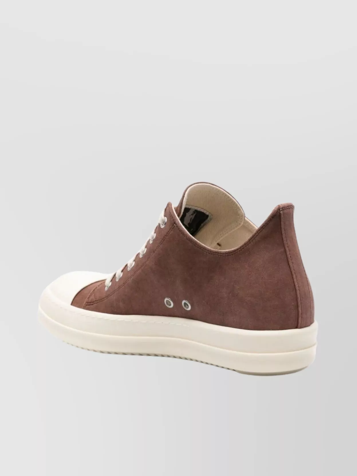 Shop Rick Owens Drkshdw Low-top Cotton Sneakers Contrast Sole In Brown